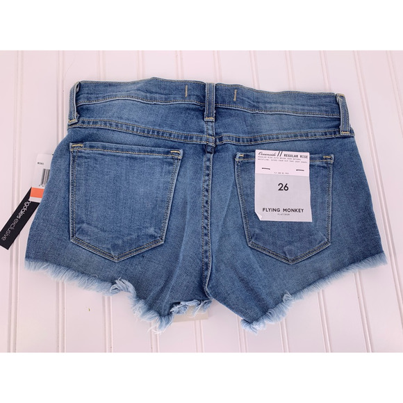 Flying Monkey Platinum Cut-Off Jean Shorts 26 New - Picture 2 of 12